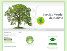 Tablet Screenshot of partidoverdebolivia.org